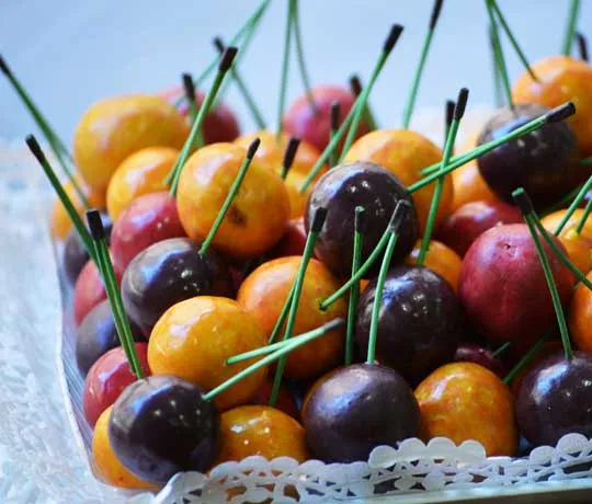 Cerezas con chocolate